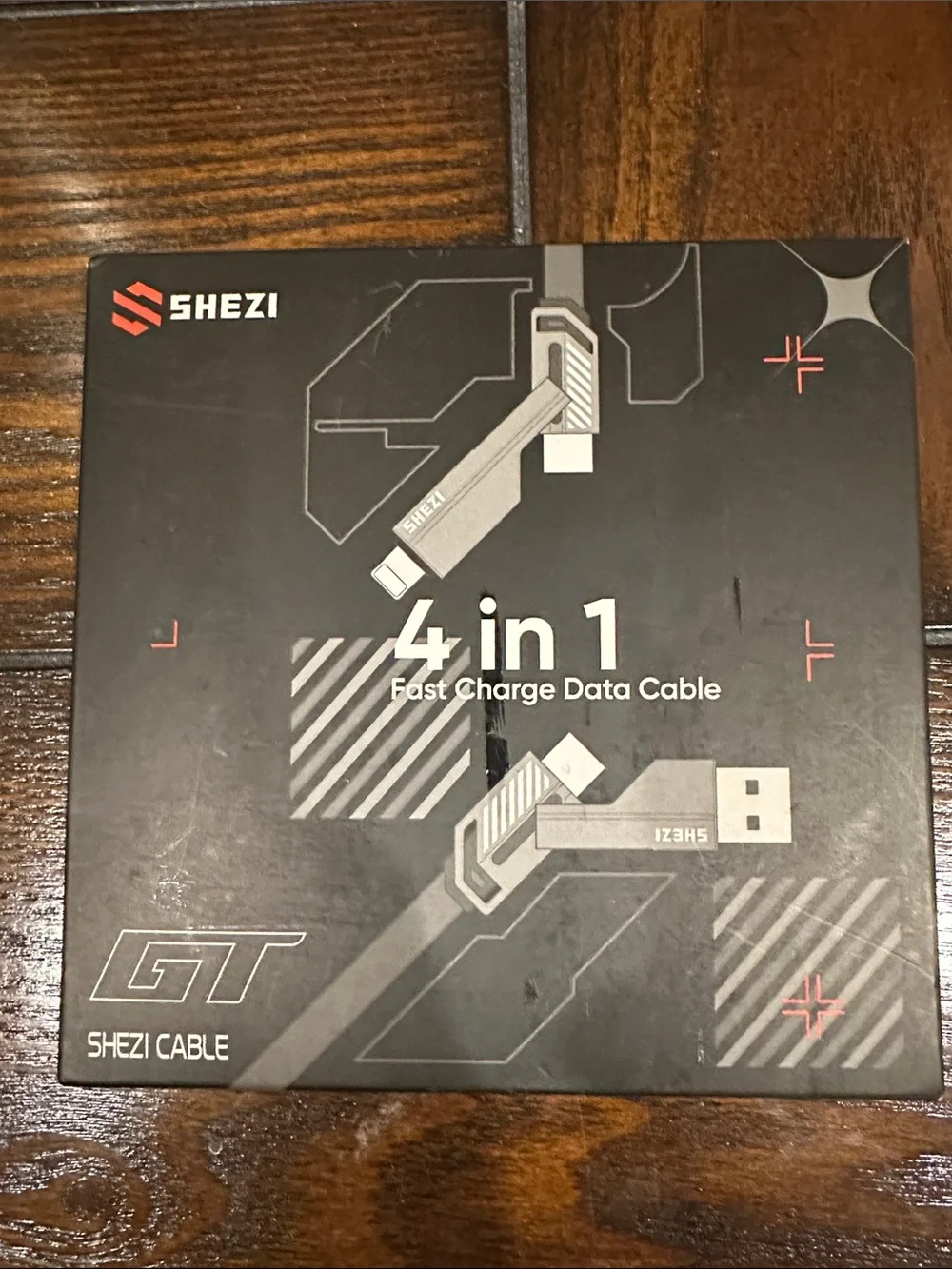Multi-Connector Braided Charging Cable - Silver & Black